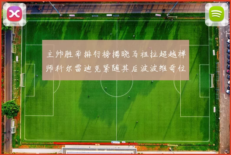 主帅胜率排行榜揭晓马祖拉超越禅师科尔雷迪克紧随其后波波维奇位列第十